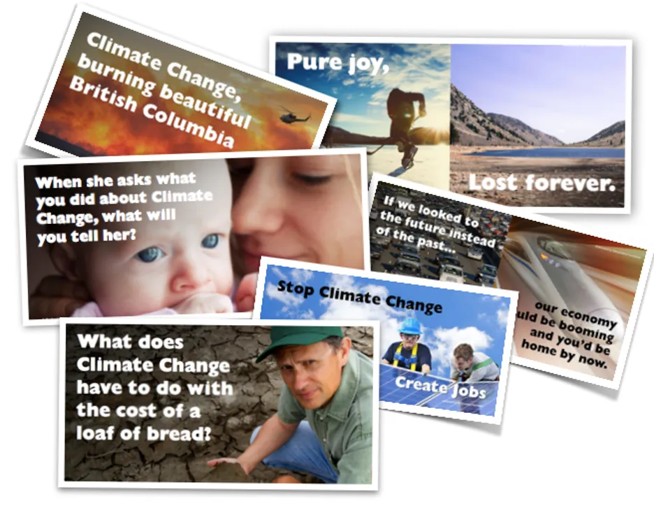 VoteClimate billboards, bus wraps and digital advertising.