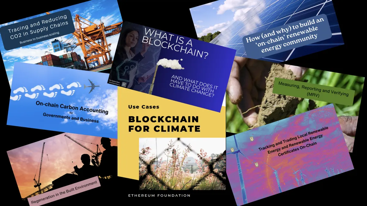 Research report on blockchain applications for climate action.
